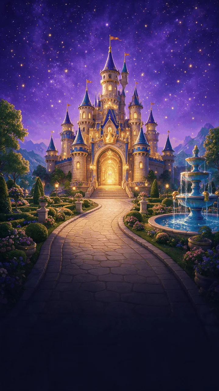 Bright royal garden realm
